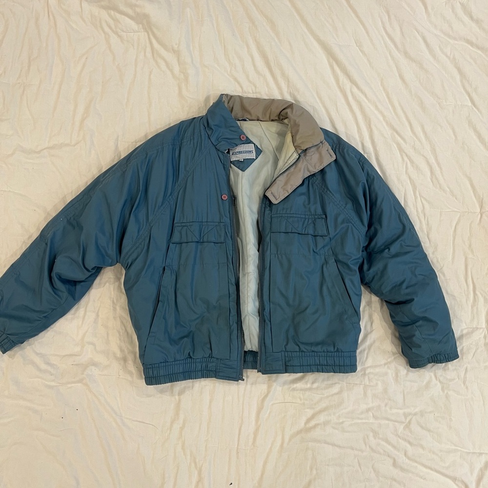 Vintage 90’s light blue Expressions jacket XL